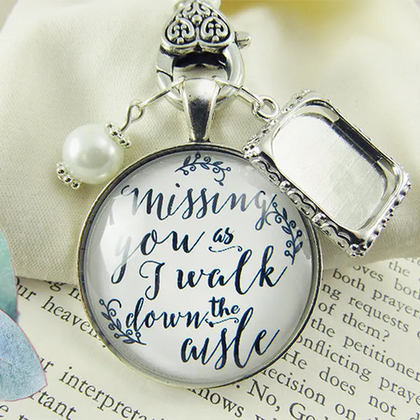 Missing You As I Walk Down the Aisle Charms By Gutsy Goodness, Wedding Keychains