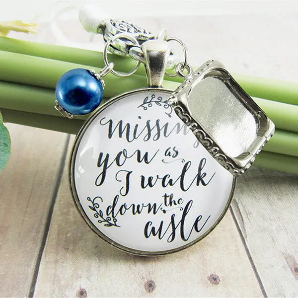 Missing You As I Walk Down the Aisle Charms By Gutsy Goodness, Wedding Keychains