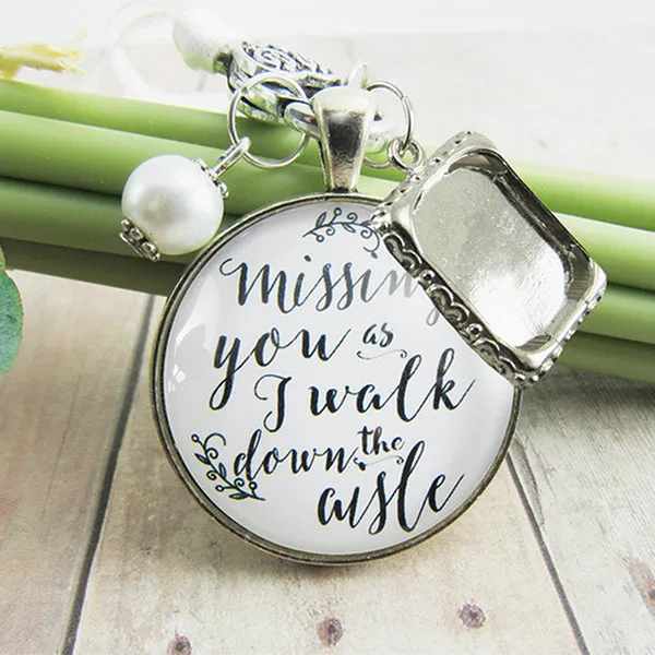 Missing You As I Walk Down the Aisle Charms By Gutsy Goodness, Wedding Keychains