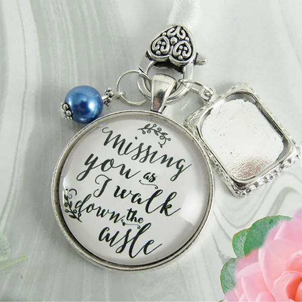 Missing You As I Walk Down the Aisle Charms By Gutsy Goodness, Wedding Keychains