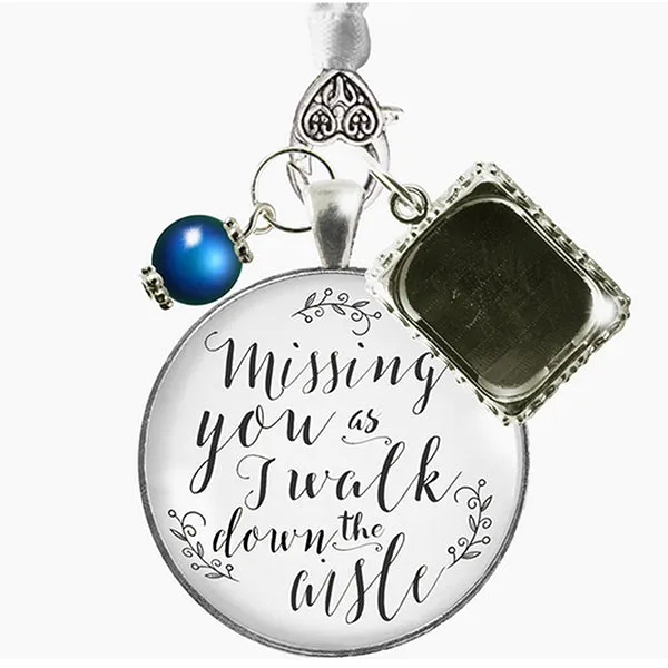 Missing You As I Walk Down the Aisle Charms By Gutsy Goodness, Wedding Keychains