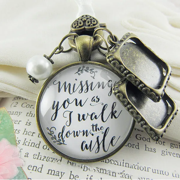 Missing You As I Walk Down the Aisle Charms By Gutsy Goodness, Wedding Keychains