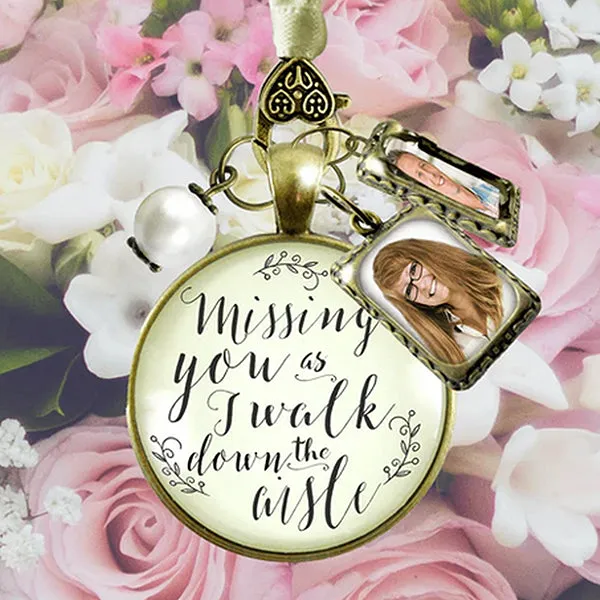 Missing You As I Walk Down the Aisle Charms By Gutsy Goodness, Wedding Keychains