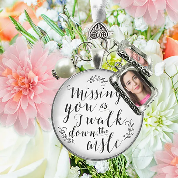 Missing You As I Walk Down the Aisle Charms By Gutsy Goodness, Wedding Keychains