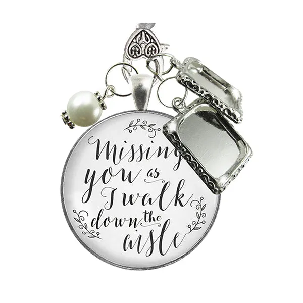 Missing You As I Walk Down the Aisle Charms By Gutsy Goodness, Wedding Keychains