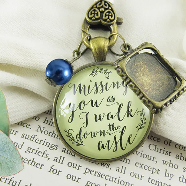 Missing You As I Walk Down the Aisle Charms By Gutsy Goodness, Wedding Keychains