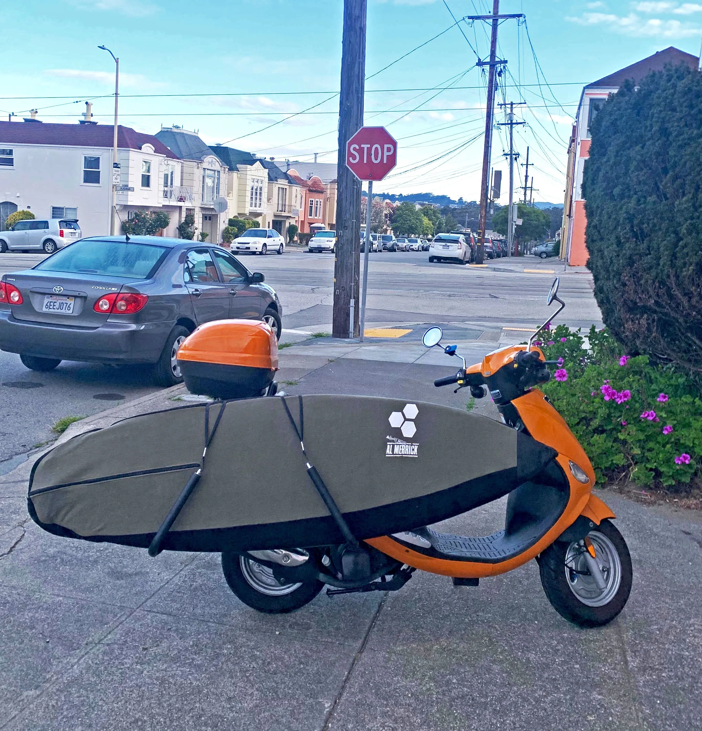 Moped Surfboard Rack