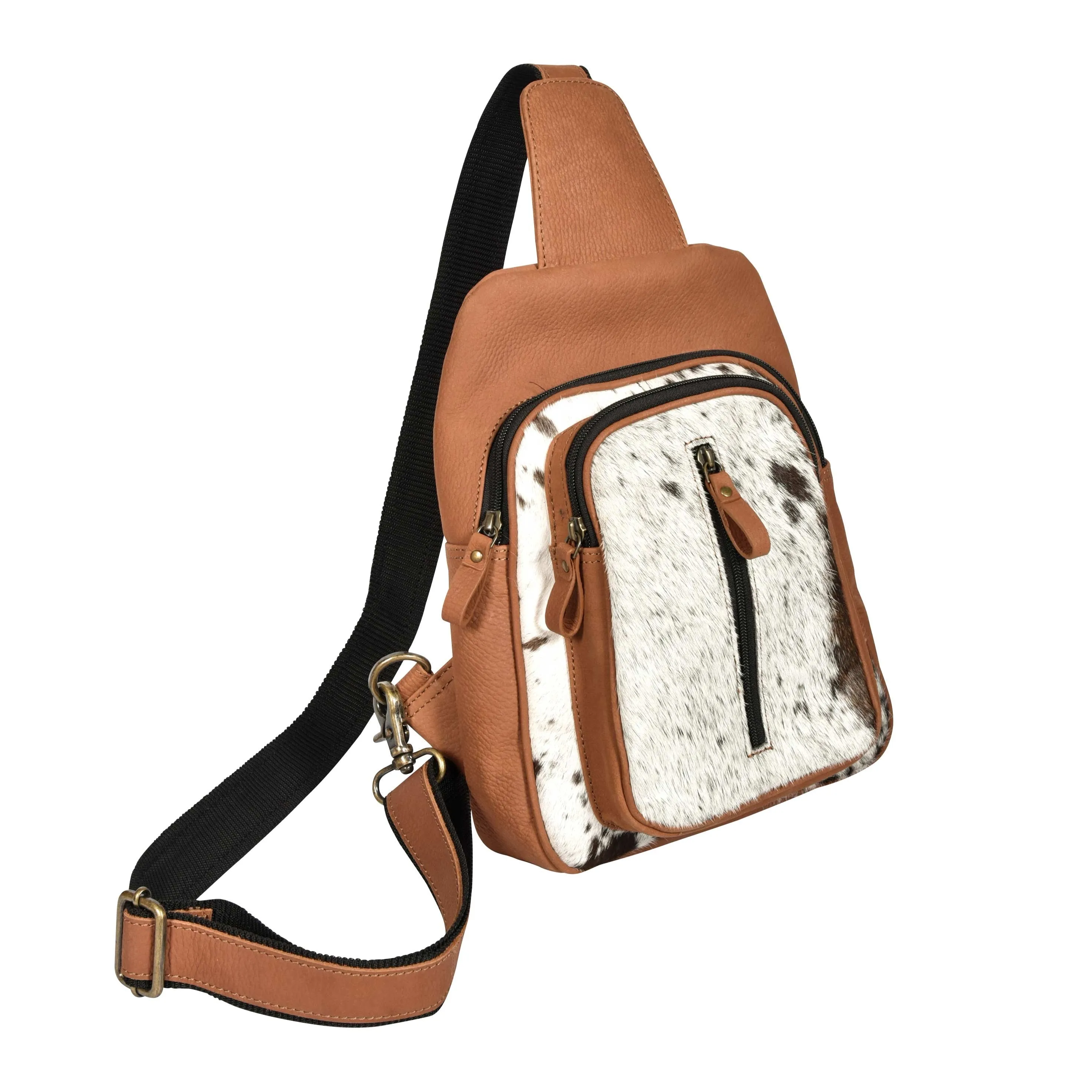 Mountain Bend Hair-On Hide Bucket Sling Bag