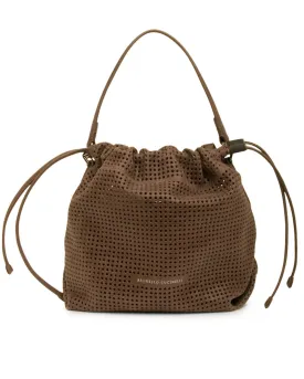 Mud Perforated Leather Bucket Bag