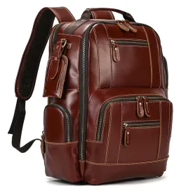 Multipocket Large Capacity Leather Backpacks