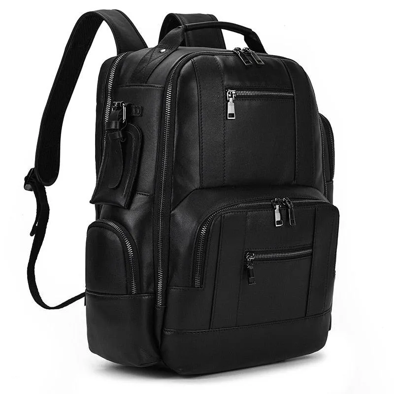 Multipocket Large Capacity Leather Backpacks