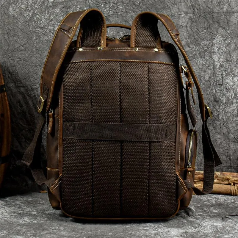 Multipocket Large Capacity Leather Backpacks