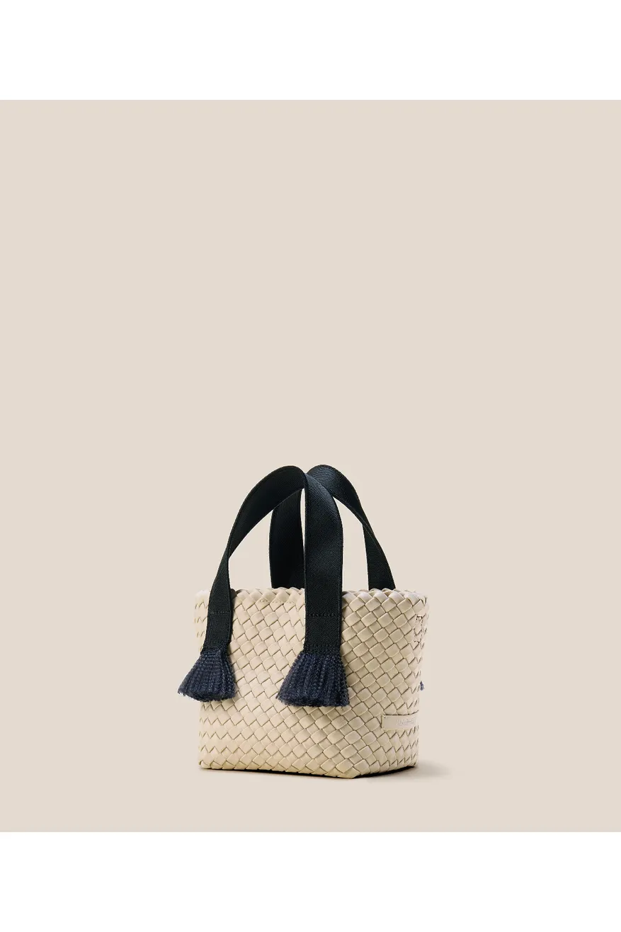 NAGHEDI Tulum Petit Tote Woven Bag SN0195 | Moon (Solid)