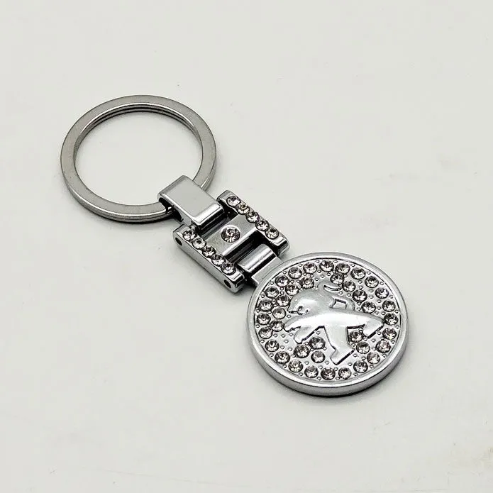 Peugeot Logo Keychain Diamond Style Keyring