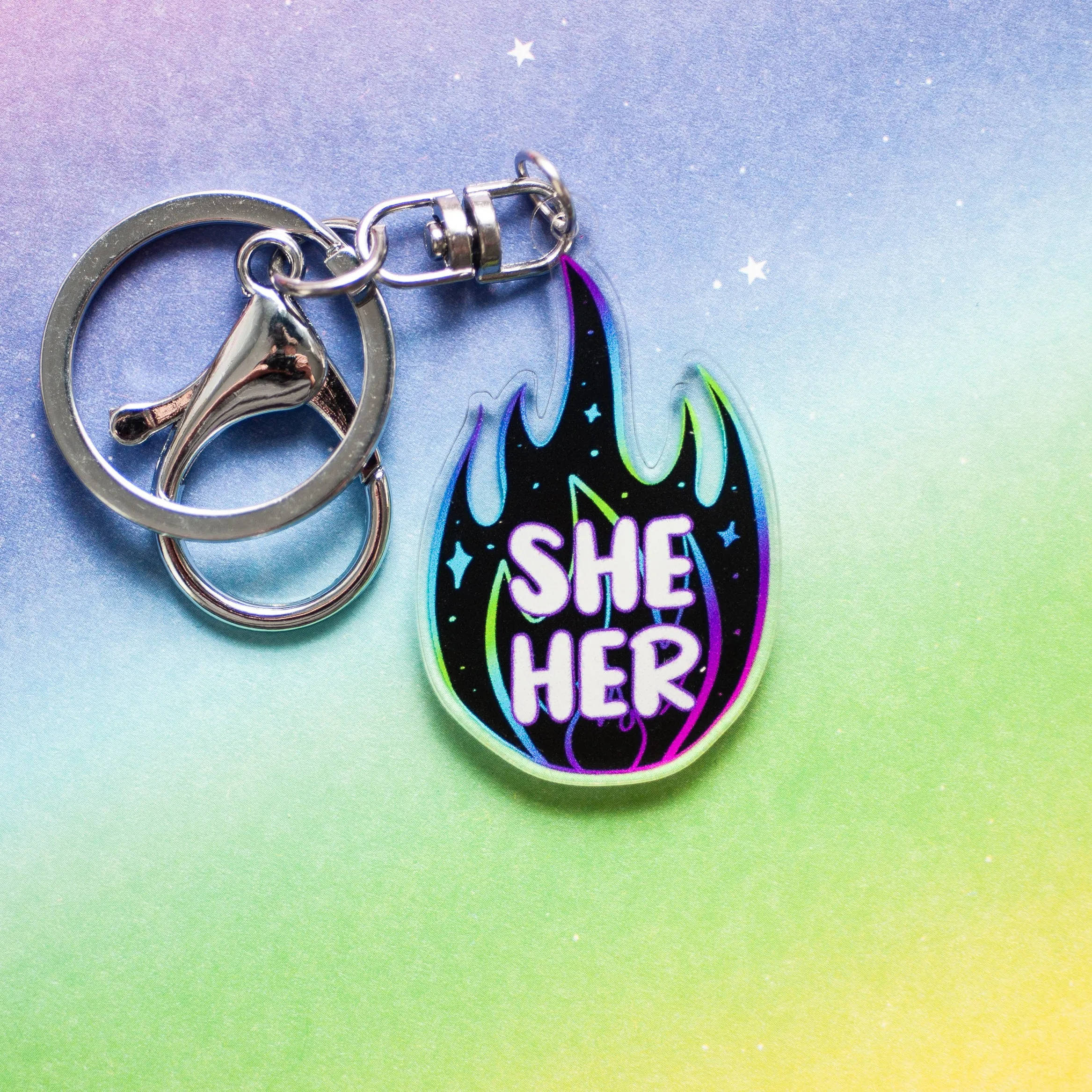 Pronoun keychains