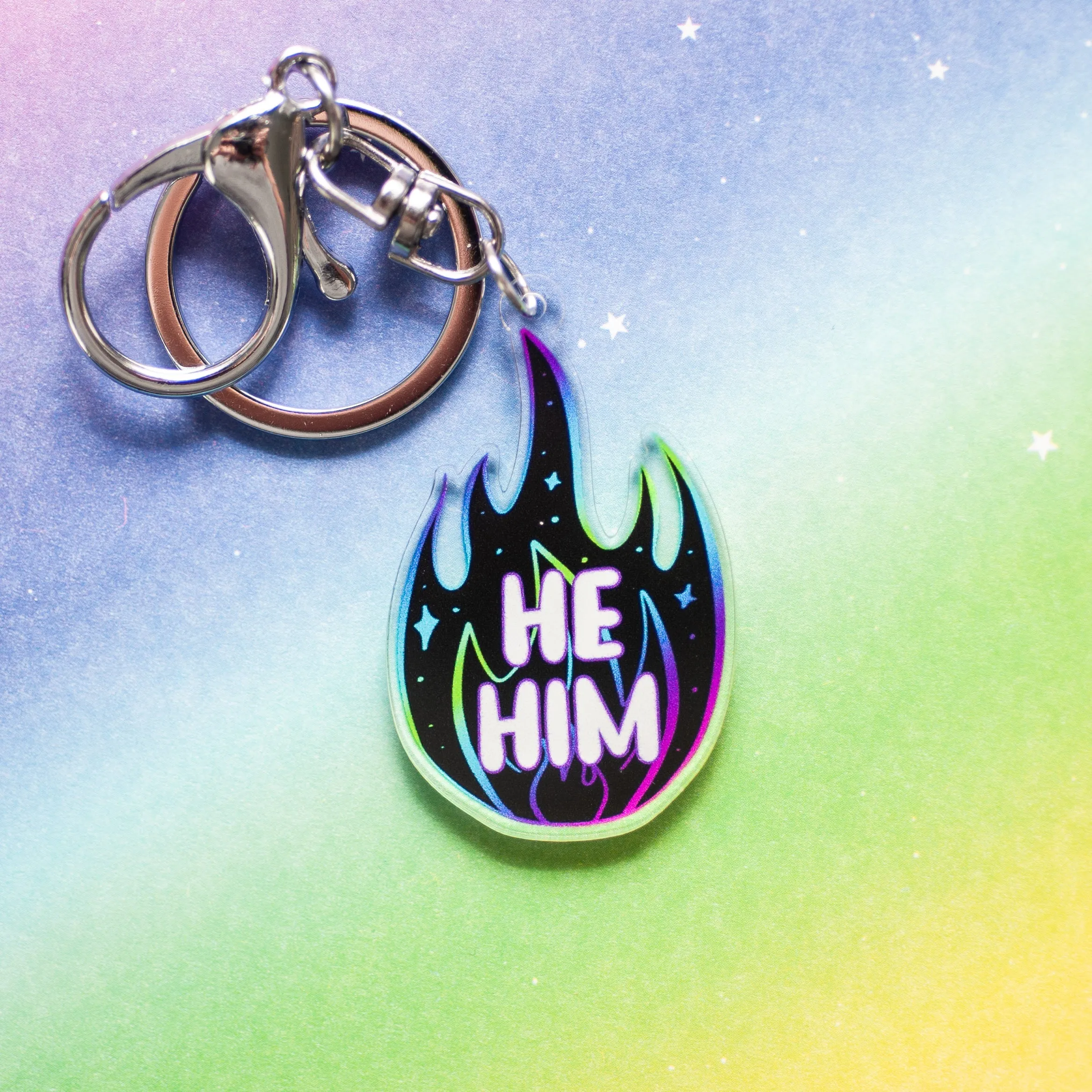 Pronoun keychains