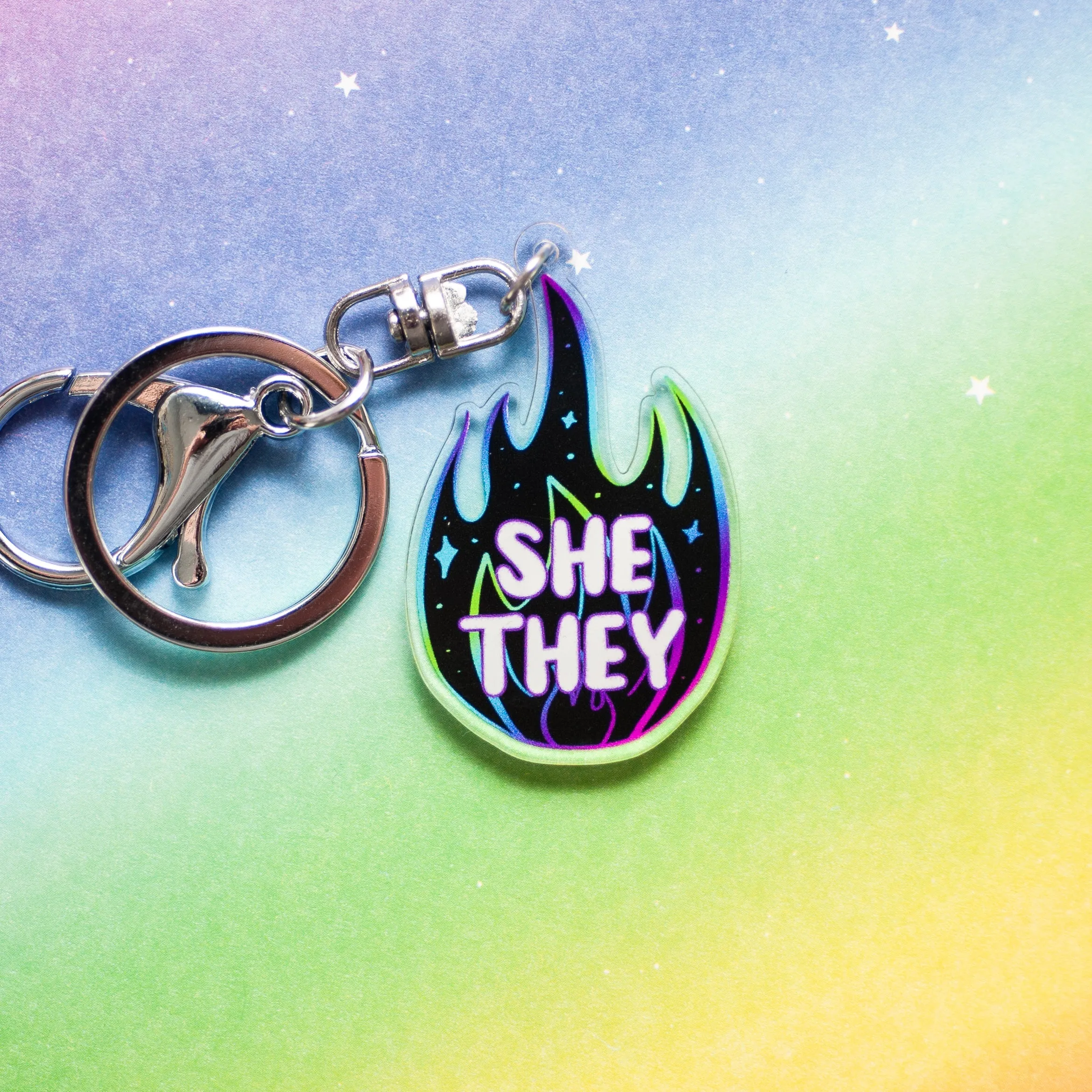 Pronoun keychains