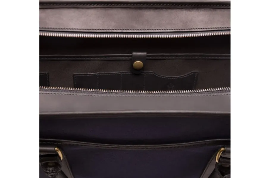 Putney Canvas Briefcase - Navy