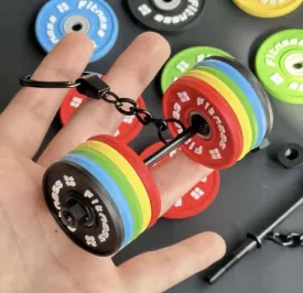 PVC Barbell Keychain