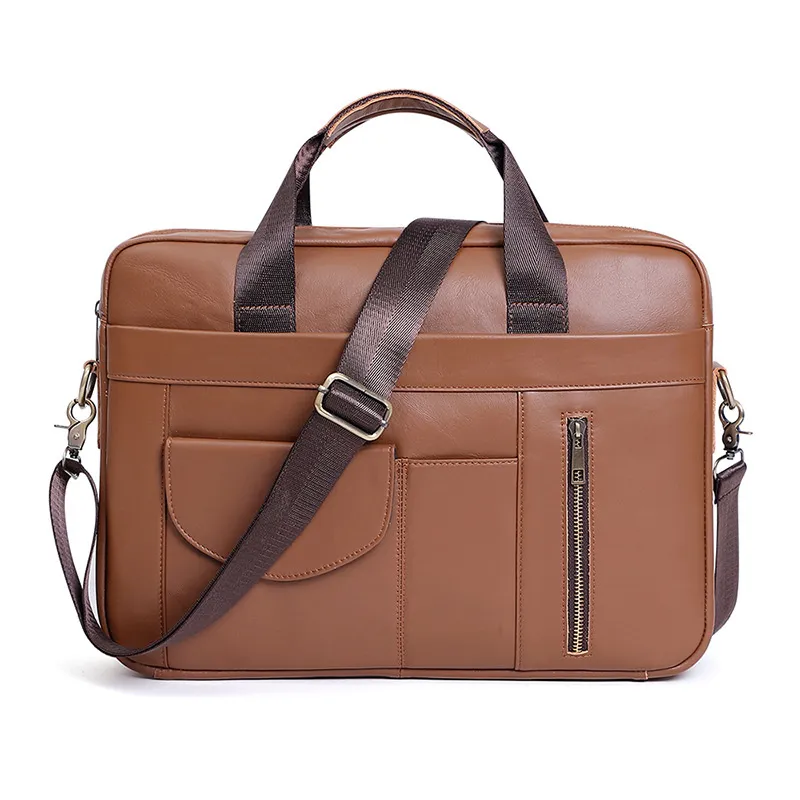 Retro Handmade Leather Business Laptop Bag Briefcase