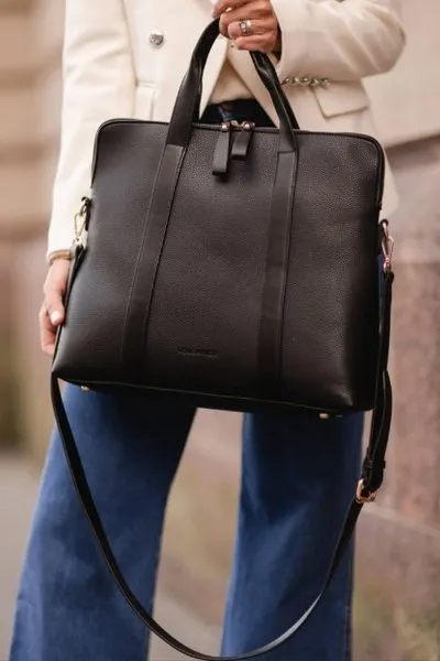 RHODES BLACK GOLD HARDWARE LAPTOP BAG