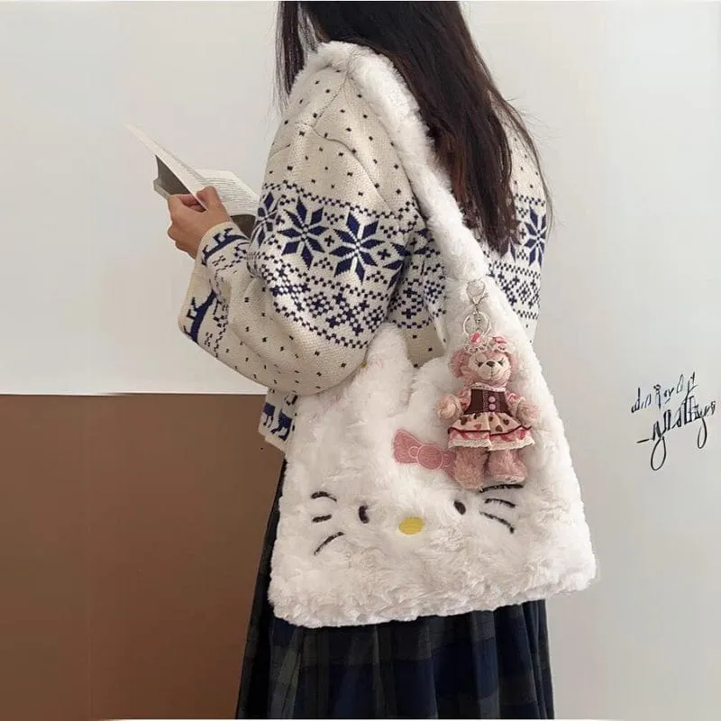 Sanrio Plush Hello Kitty Shoulder Bag