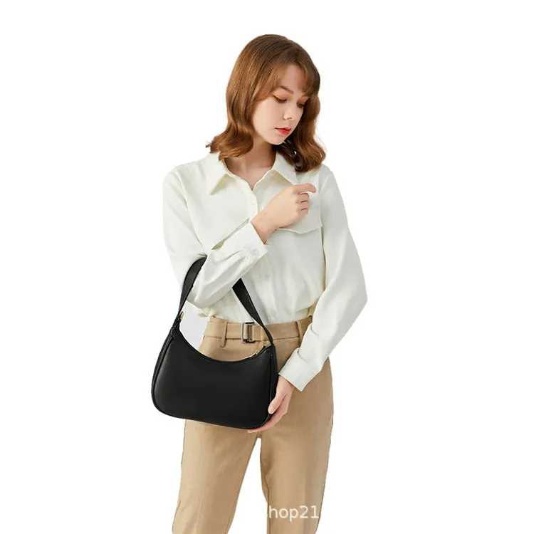 Simple Design Solid Color Underarm Bag