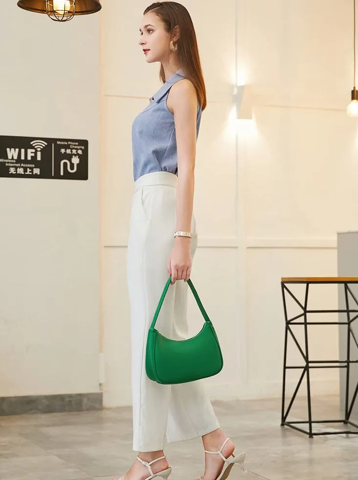 Simple Design Solid Color Underarm Bag