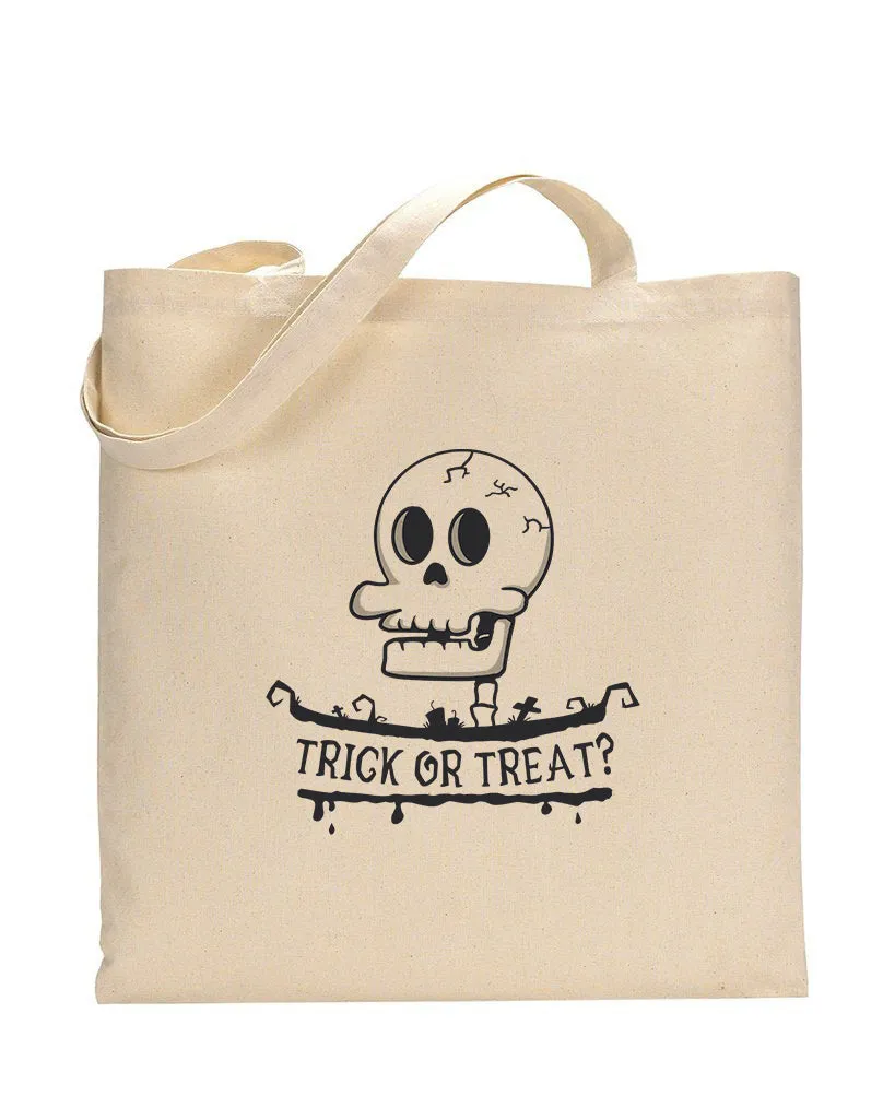 Skull Trick or Treat? - Halloween Tote Bags