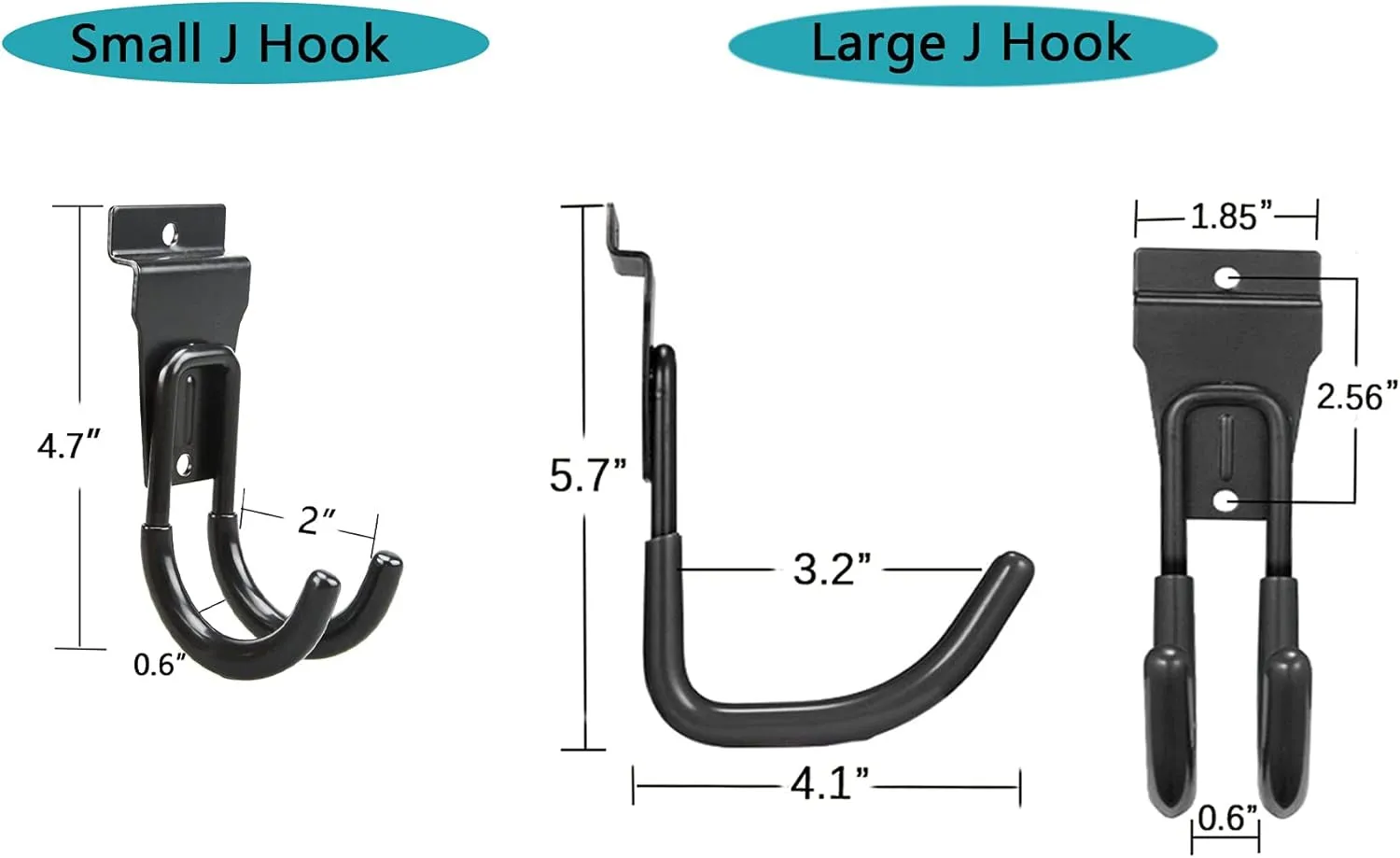 Slatwall Hooks, Garage Slatwall Accessories, Multi Size Slat Wall Accessory, 14 Pack Utility Hooks for Slatwall