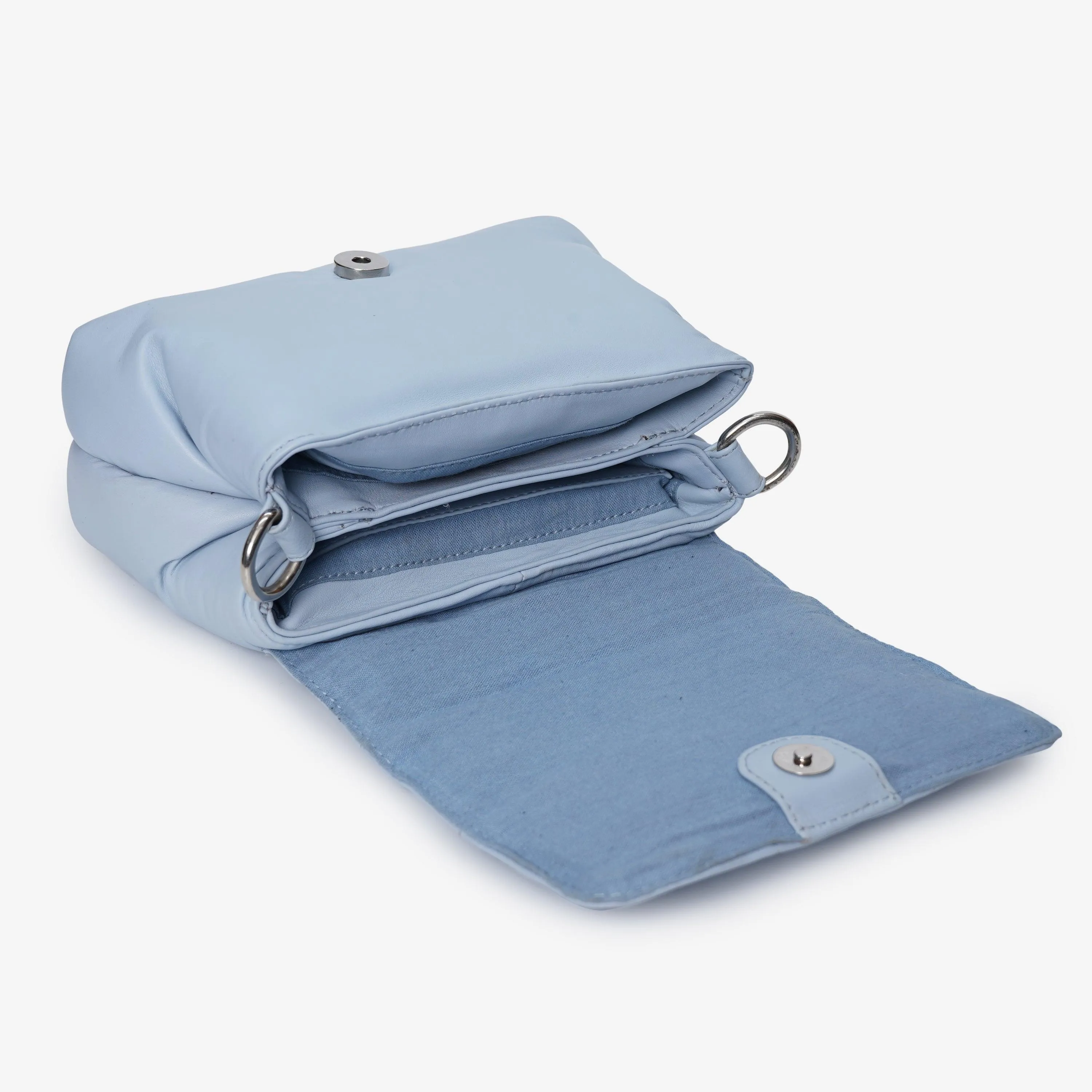 Soft Baby Blue Genuine Leather Cross-body: Everyday Luxury