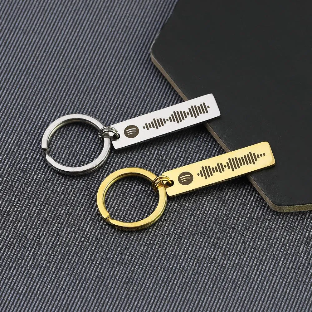 Spotify Code Keychain, Scannable Spotify Keychain, Custom Spotify Keychain