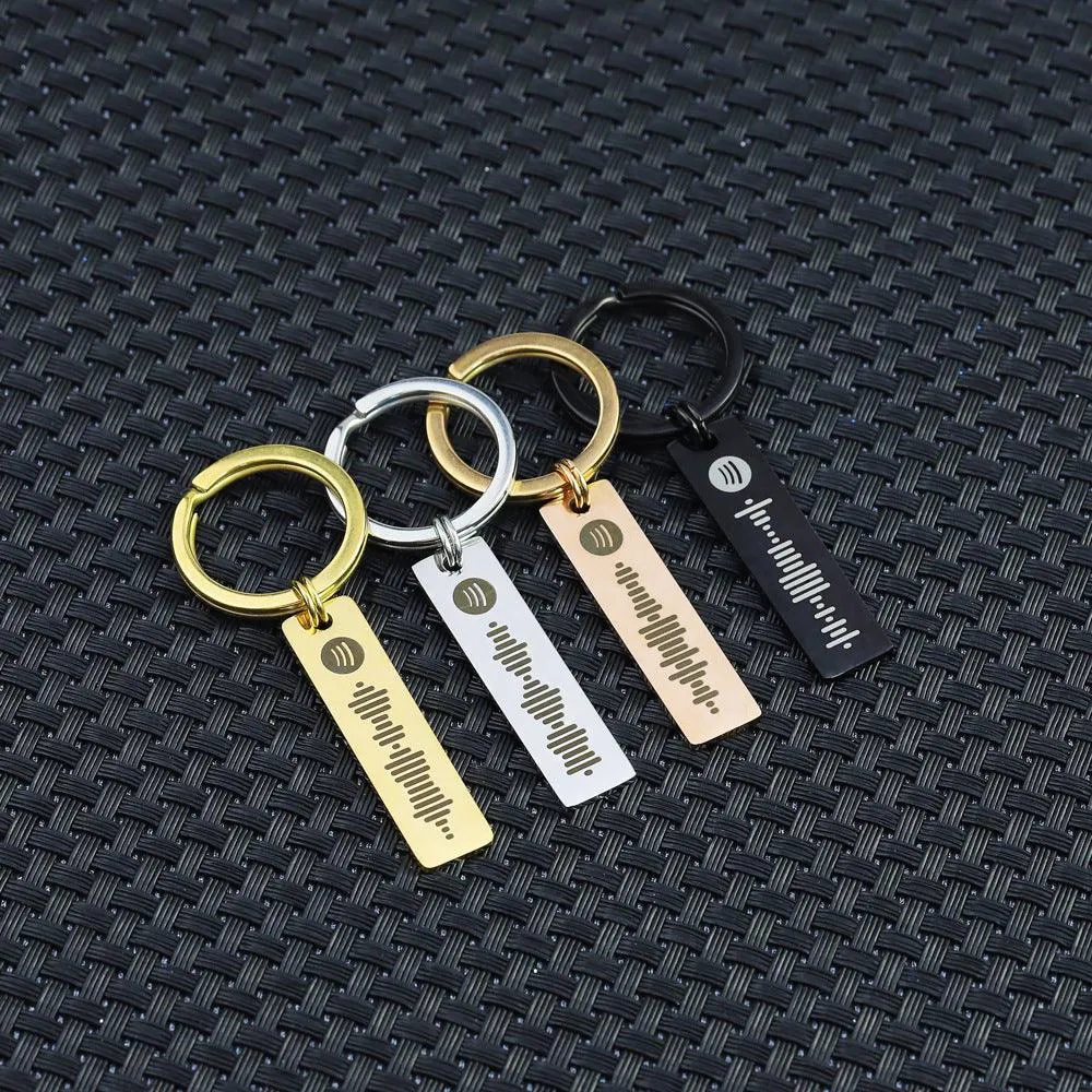 Spotify Code Keychain, Scannable Spotify Keychain, Custom Spotify Keychain