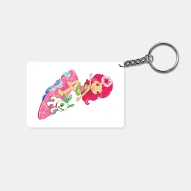 Strawberry Shortcake Surfing: Printed Rectangle Keychain