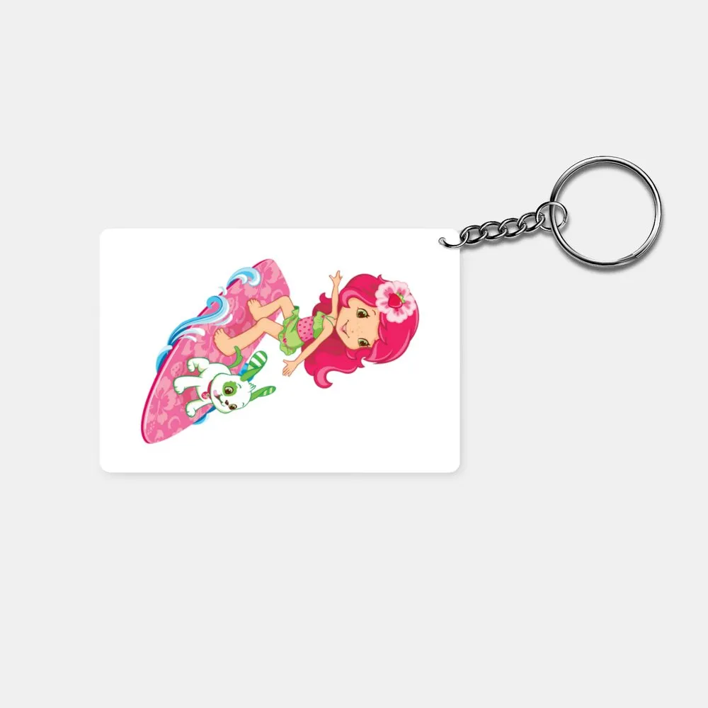 Strawberry Shortcake Surfing: Printed Rectangle Keychain