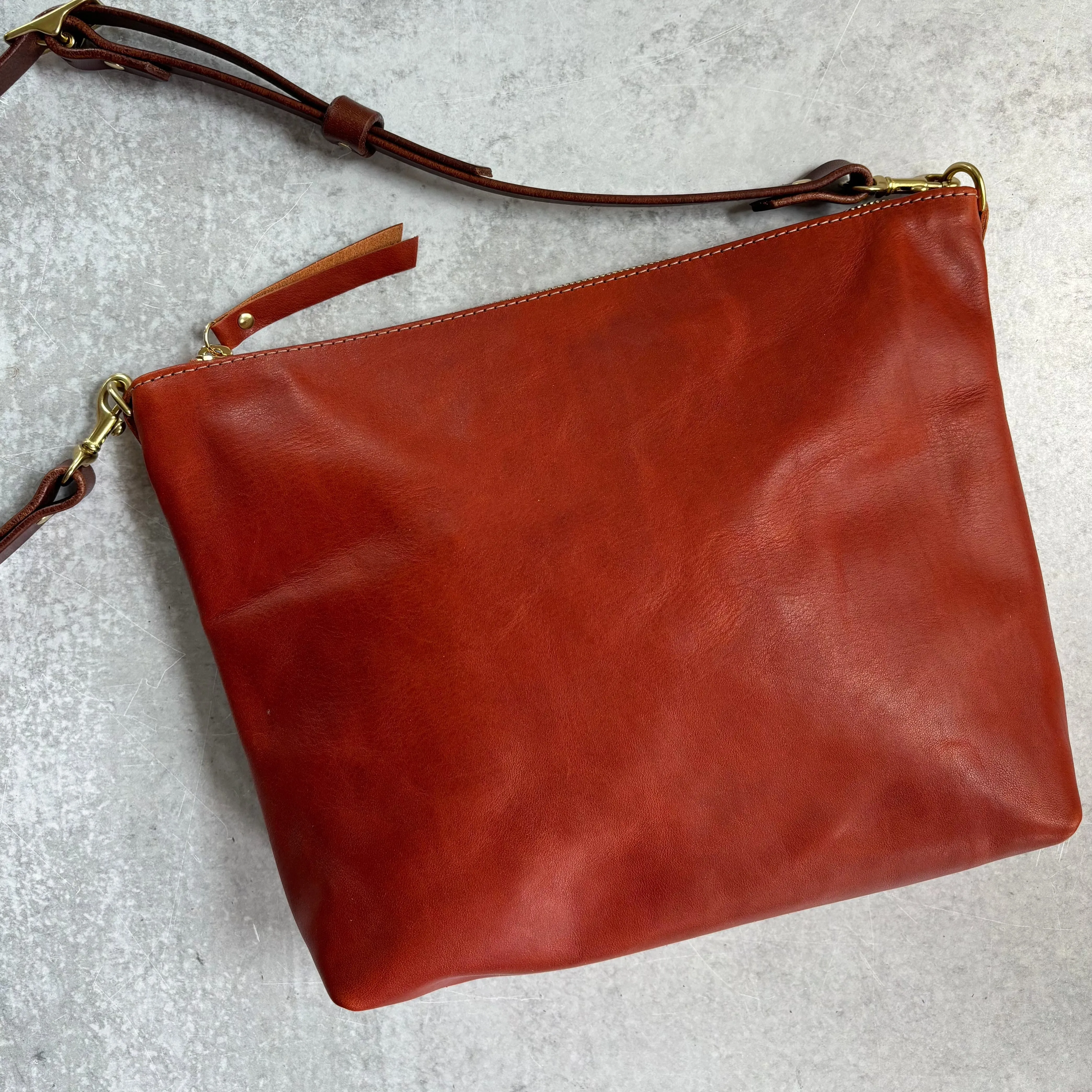 Summer Seconds Sale - Crossbody Bag with Monogram - Red