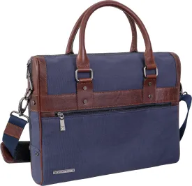 The Toronto 16” Canvas & Leather Briefcase