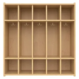 Tot Mate® 5-Section Preschool Locker - Maple