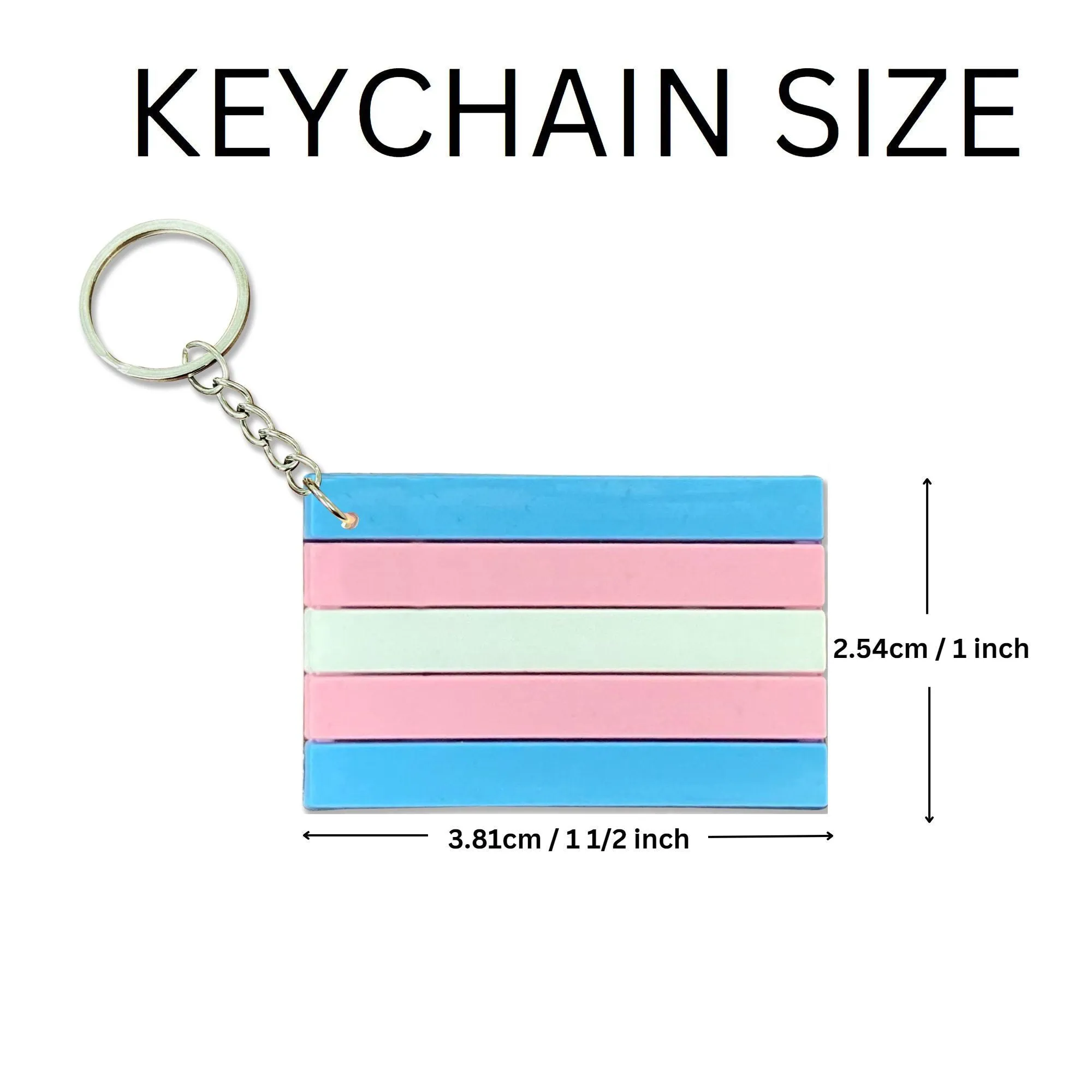 Transgender Pride Flag Keychains