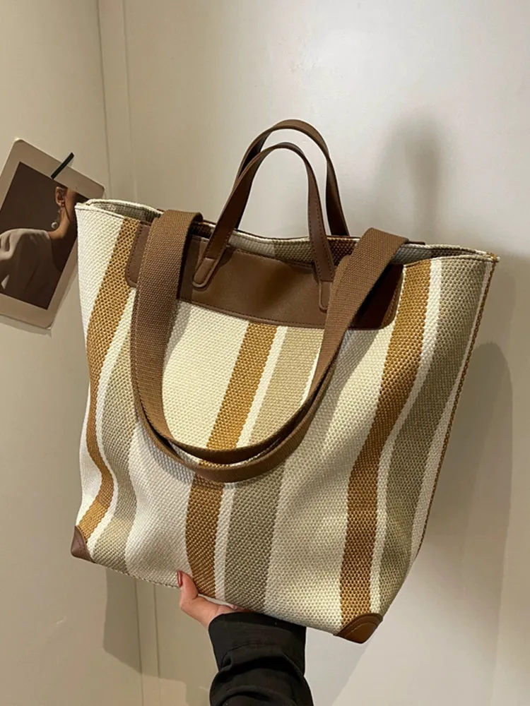 Travel Stripes Casual Single Shoulder Bag Commuter Bag