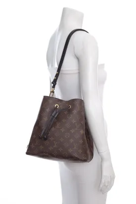 Trendy Inspired Louis Vuitton 2020 Brown & Black Monogram Neonoe Bucket Bag