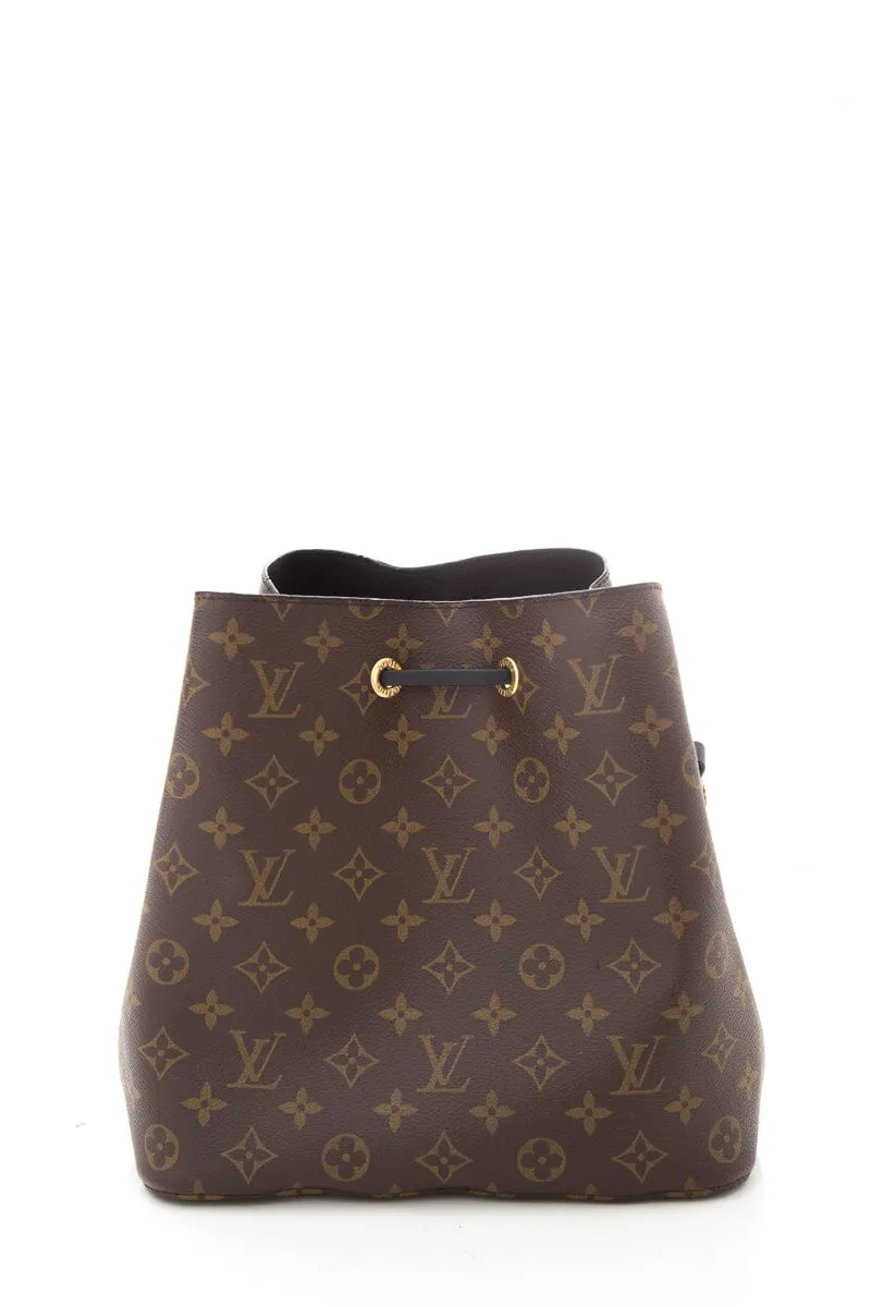 Trendy Inspired Louis Vuitton 2020 Brown & Black Monogram Neonoe Bucket Bag