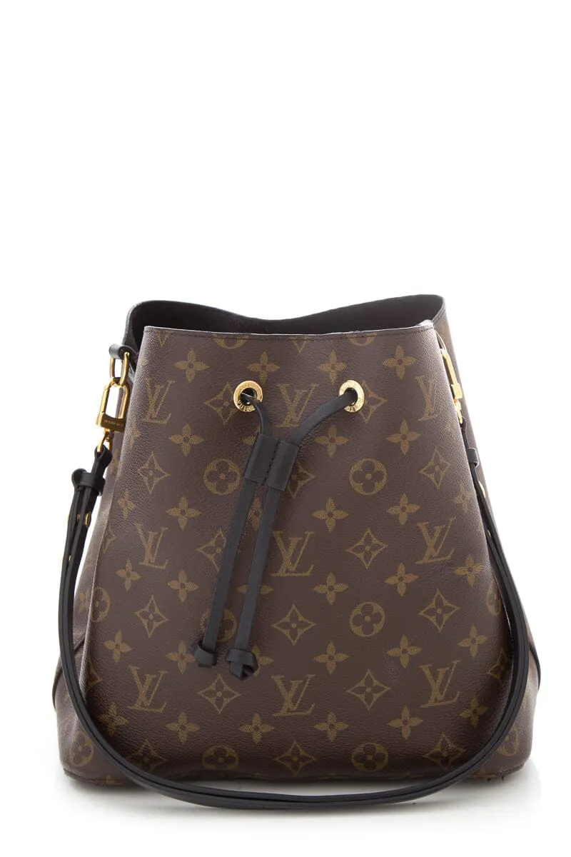 Trendy Inspired Louis Vuitton 2020 Brown & Black Monogram Neonoe Bucket Bag