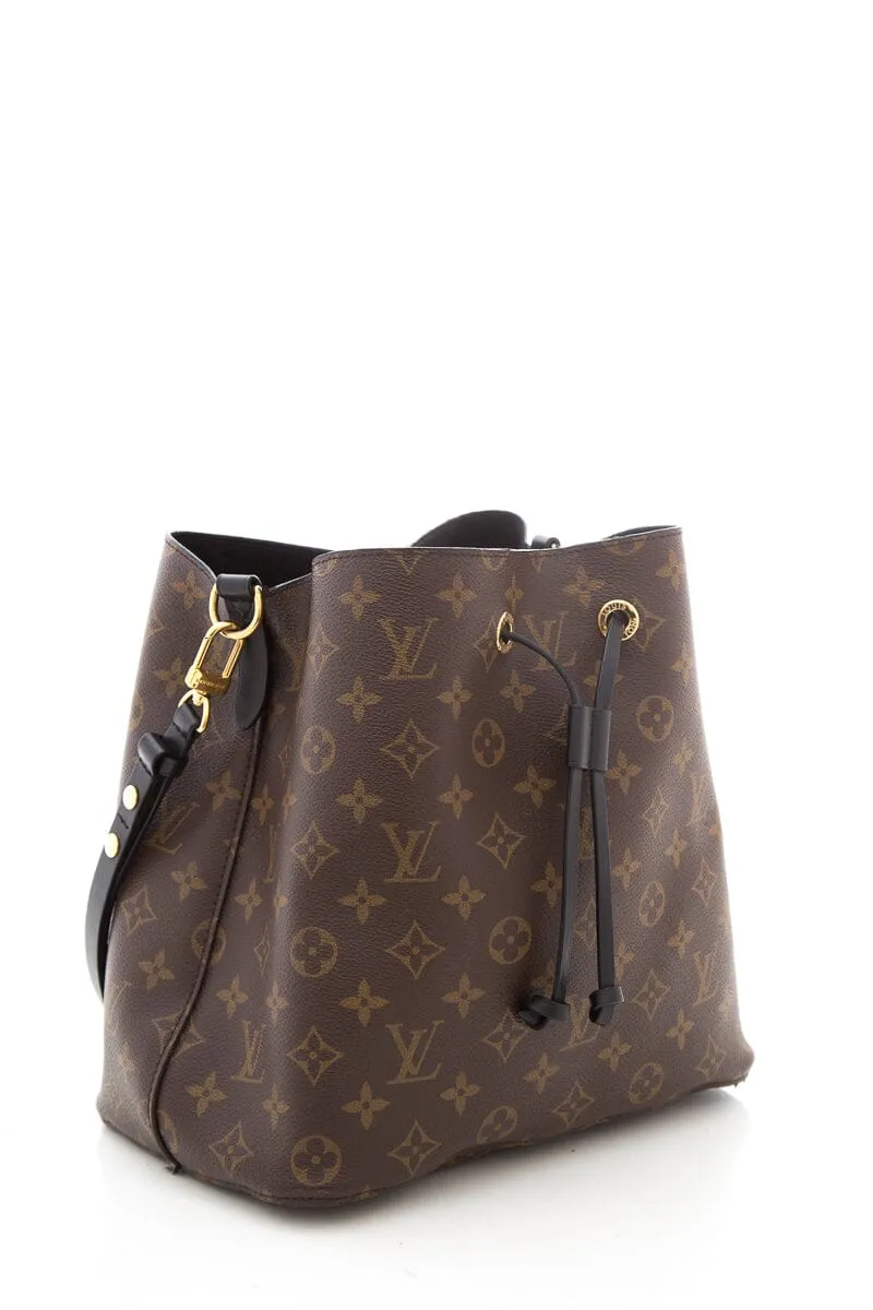 Trendy Inspired Louis Vuitton 2020 Brown & Black Monogram Neonoe Bucket Bag