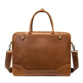 Vintage Crazy Horse Genuine Leather Briefcase