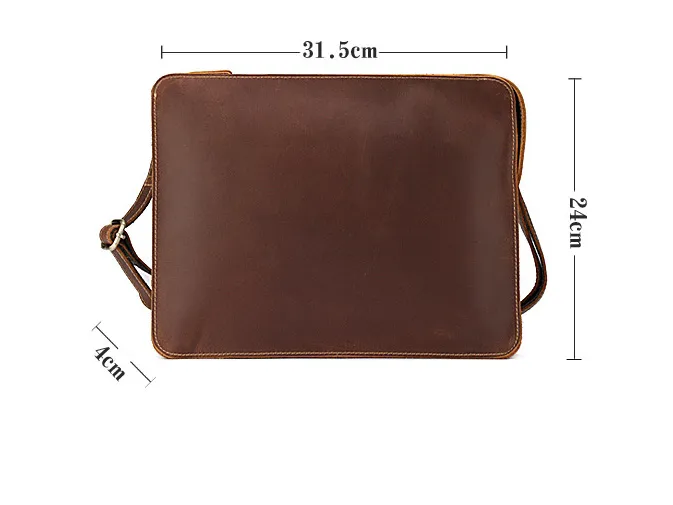 Vintage Leather Envelope Shoulder Ipad Bags 0073