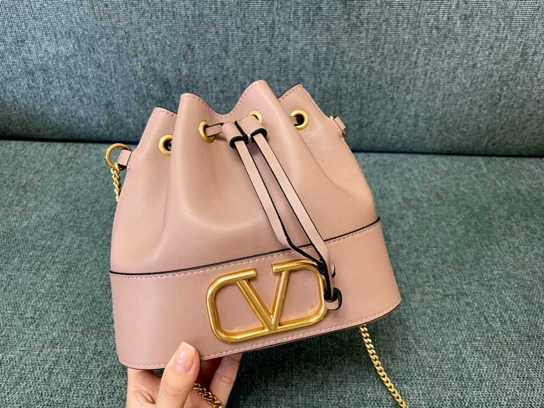 VLTN090 Mini Bucket Bag / W7.8xH6.6xD3.3 in / HIGHEST QUALITY VERSION