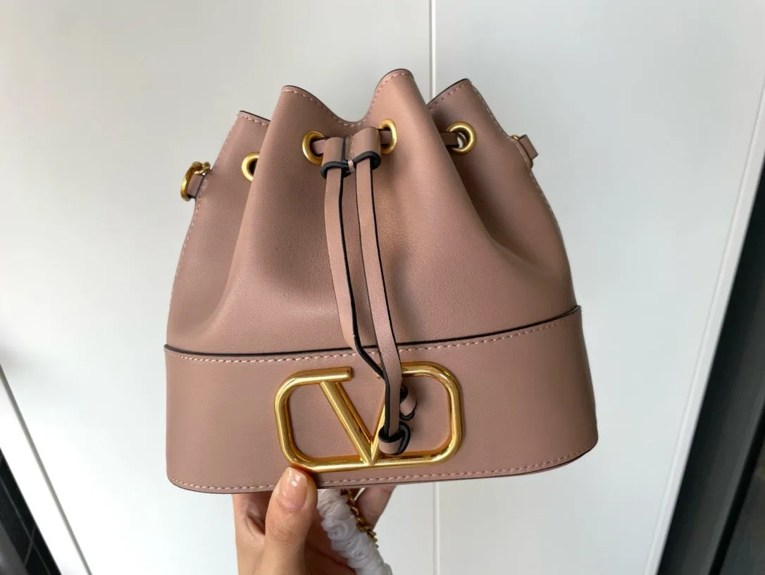 VLTN090 Mini Bucket Bag / W7.8xH6.6xD3.3 in / HIGHEST QUALITY VERSION