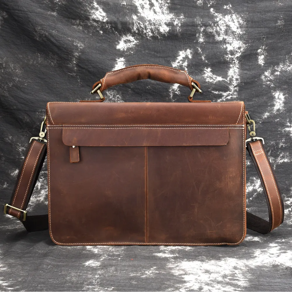 West Louis™ Retro Leather Briefcase