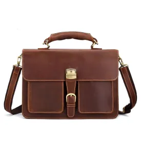 West Louis™ Retro Leather Briefcase